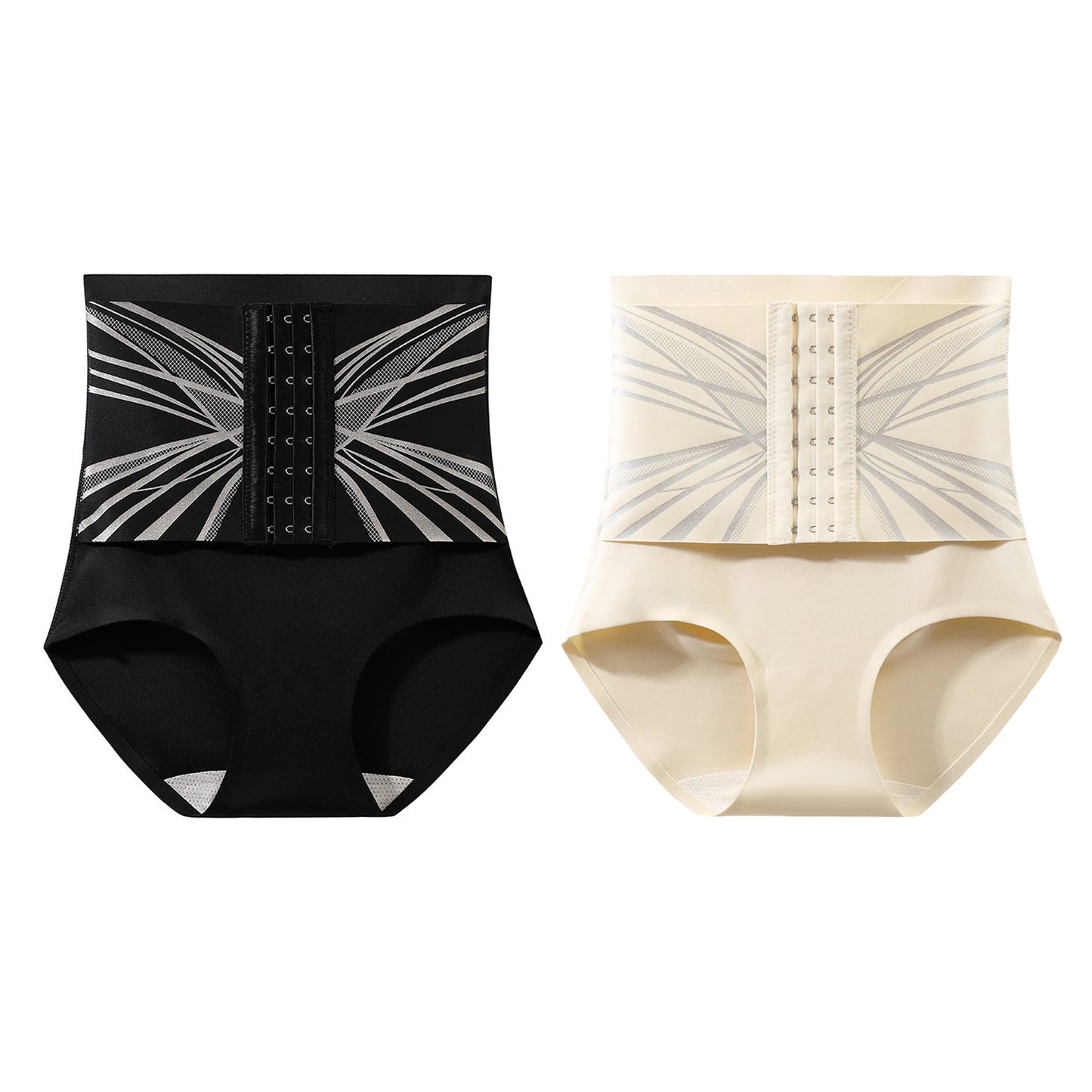 Buttoned High Waist Tummy Shaping Pants