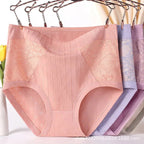 LARGE SIZE HIGH WAIST COTTON ANTIBACTERIAL ANTI SIDE LEAK UNDERWEAR
