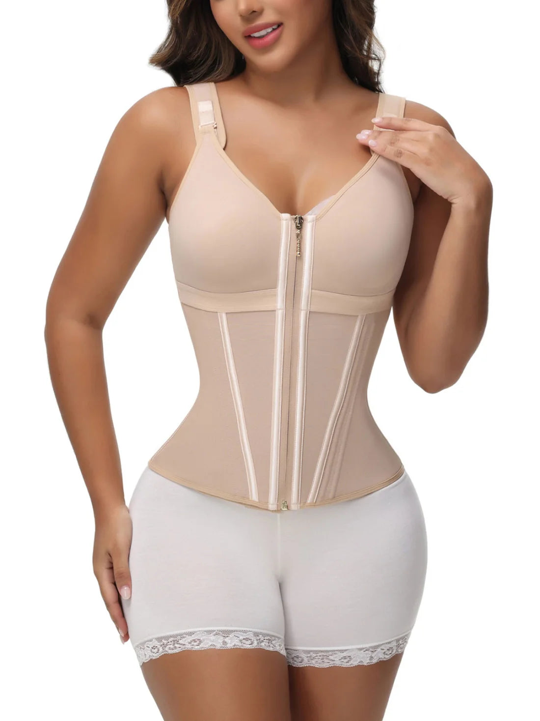 Buy one get one free extreme latex corset vest and bra
