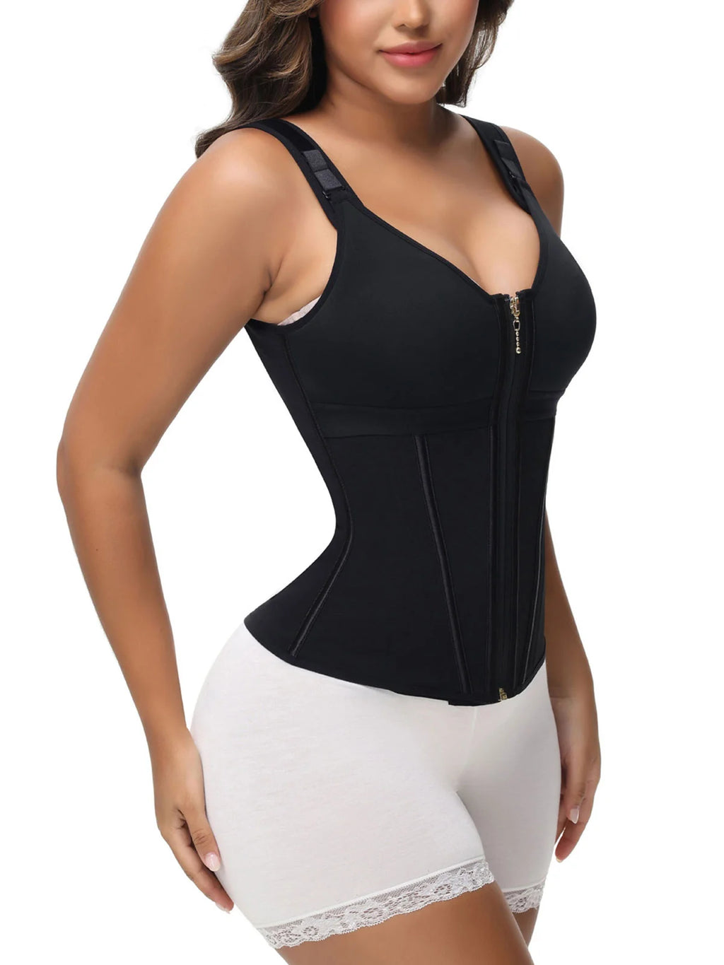 Buy one get one free extreme latex corset vest and bra