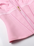 Buy one get one free extreme latex corset vest and bra