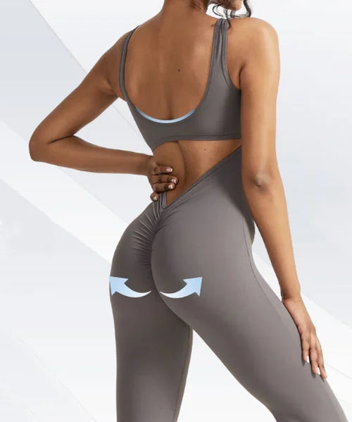 49%OFF🔥2024 Sexy Backless Flare Jumpsuits: Irresistible Sleeveless Style!