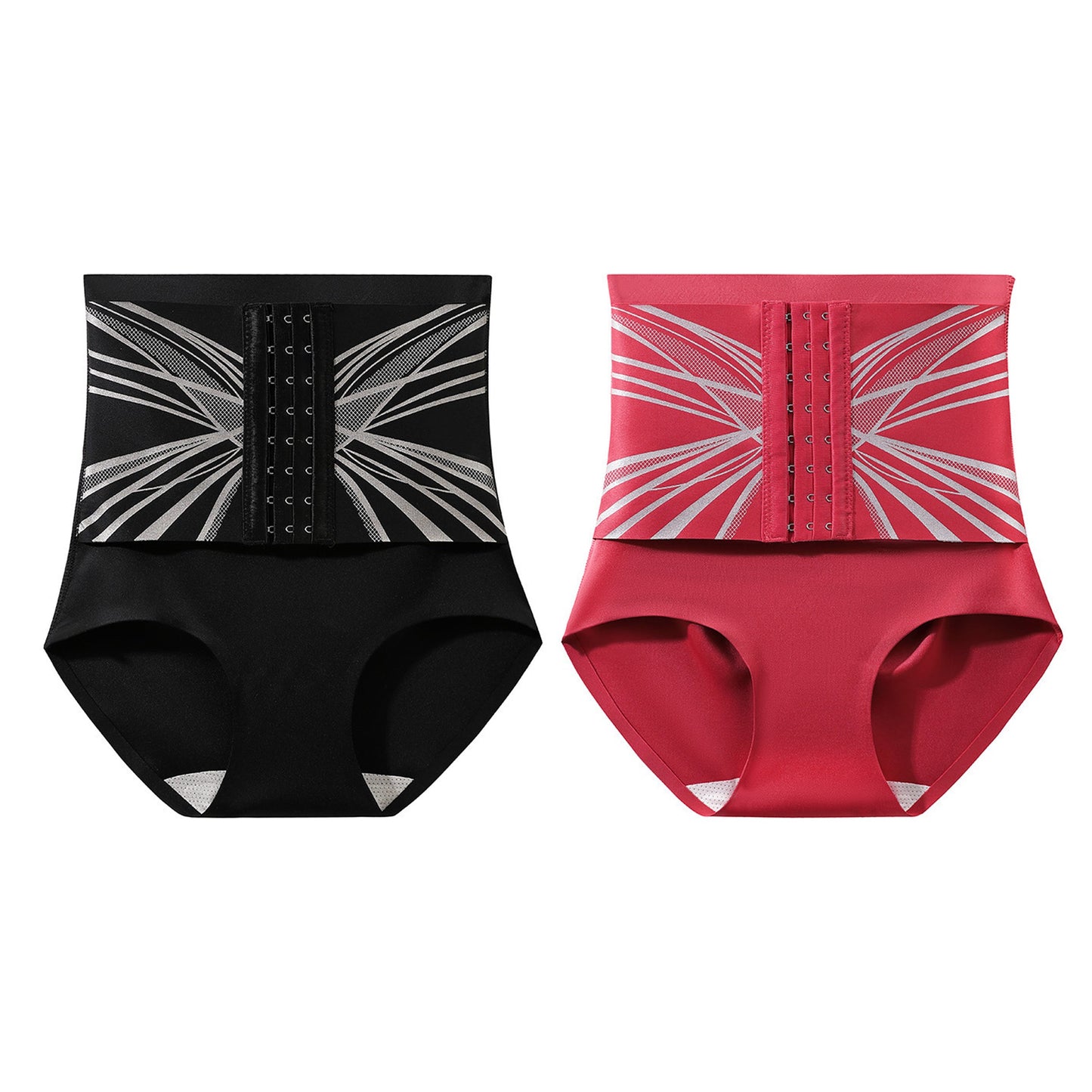 Buttoned High Waist Tummy Shaping Pants