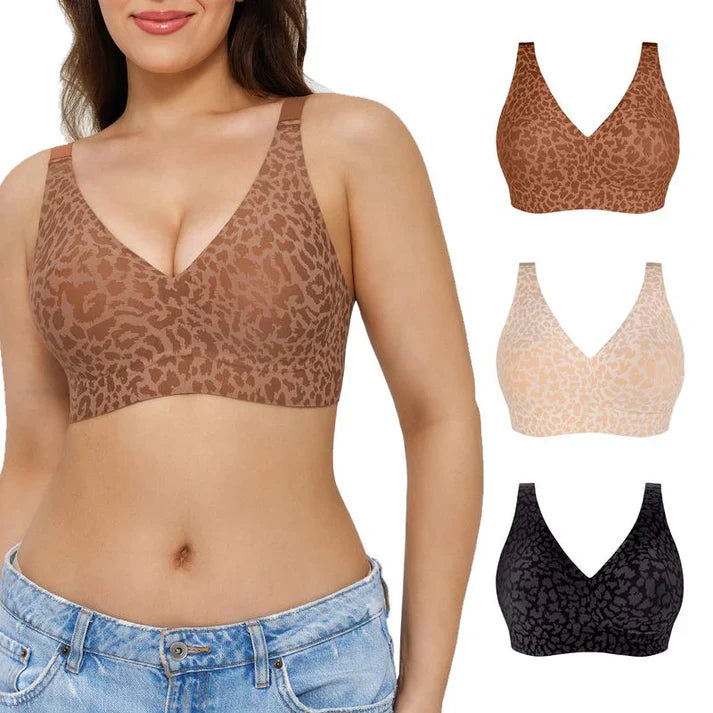 Elegant, breathable leopard print bra for everyday wear