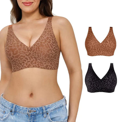 Elegant, breathable leopard print bra for everyday wear