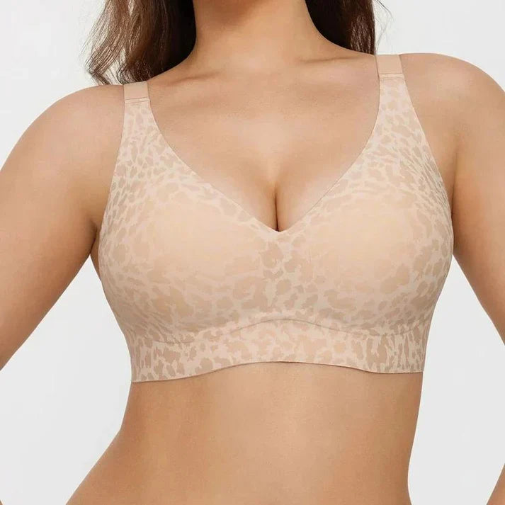 Elegant, breathable leopard print bra for everyday wear