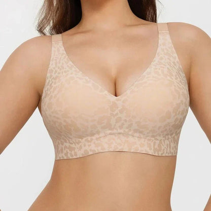 Elegant, breathable leopard print bra for everyday wear
