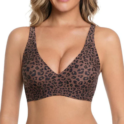 Elegant, breathable leopard print bra for everyday wear