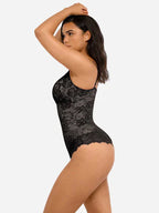 Feelingirl Lace V Neck Full Bodysuit