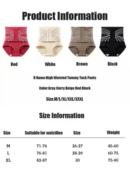 Buttoned High Waist Tummy Shaping Pants