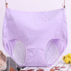 🔥-High waist plus size cotton antibacterial and leak-proof physiological underwear