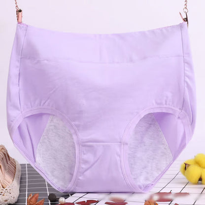 Waist plus size cotton antibacterial and leak-proof physiological underwear