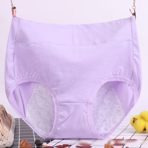 Waist plus size cotton antibacterial and leak-proof physiological underwear