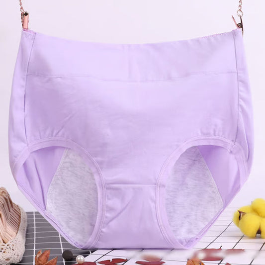 Waist plus size cotton antibacterial and leak-proof physiological underwear