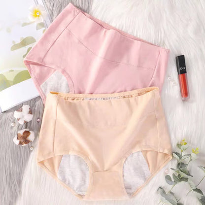 Waist plus size cotton antibacterial and leak-proof physiological underwear