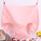 🔥-High waist plus size cotton antibacterial and leak-proof physiological underwear