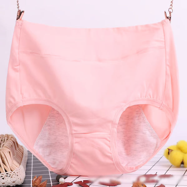 Waist plus size cotton antibacterial and leak-proof physiological underwear