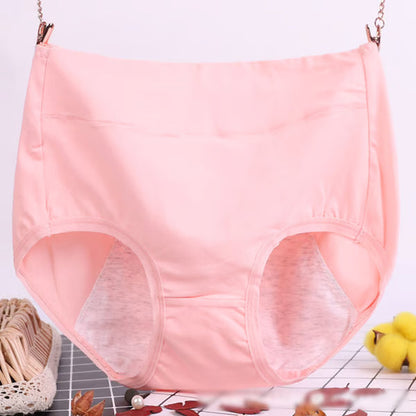 Waist plus size cotton antibacterial and leak-proof physiological underwear