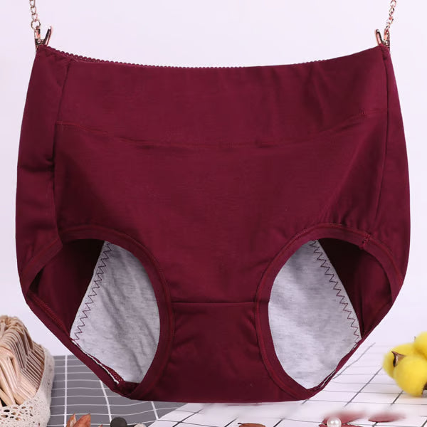 Waist plus size cotton antibacterial and leak-proof physiological underwear