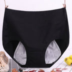 🔥-High waist plus size cotton antibacterial and leak-proof physiological underwear
