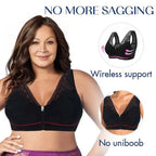 ⏰Nature Cotton Wireless Zipper Front Button Bra